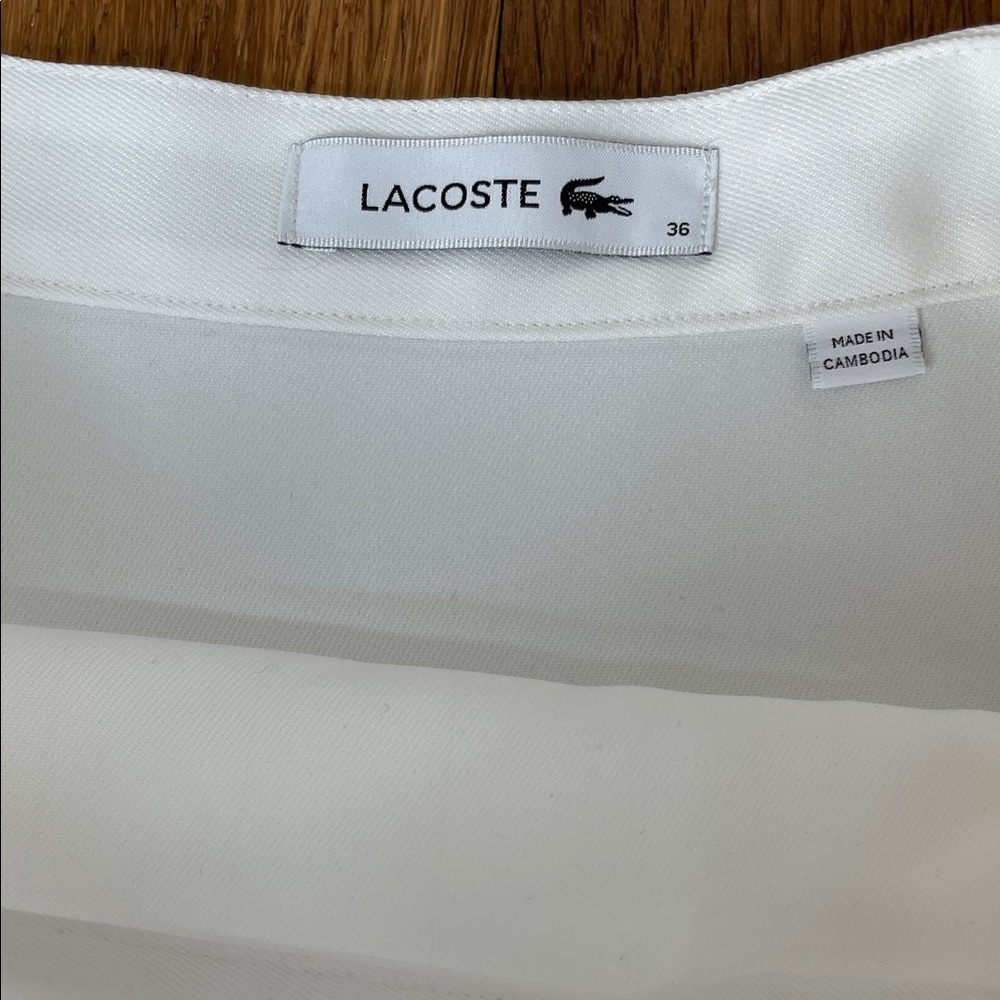 Lacoste Women's White Buttoned Tennis Skirt - Picture 2 of 6